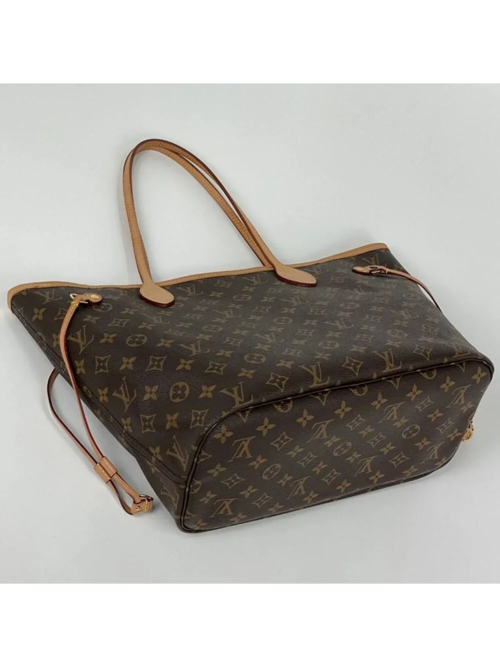 Louis Vuitton Neverfull MM Tote Monogram Brown Cerise